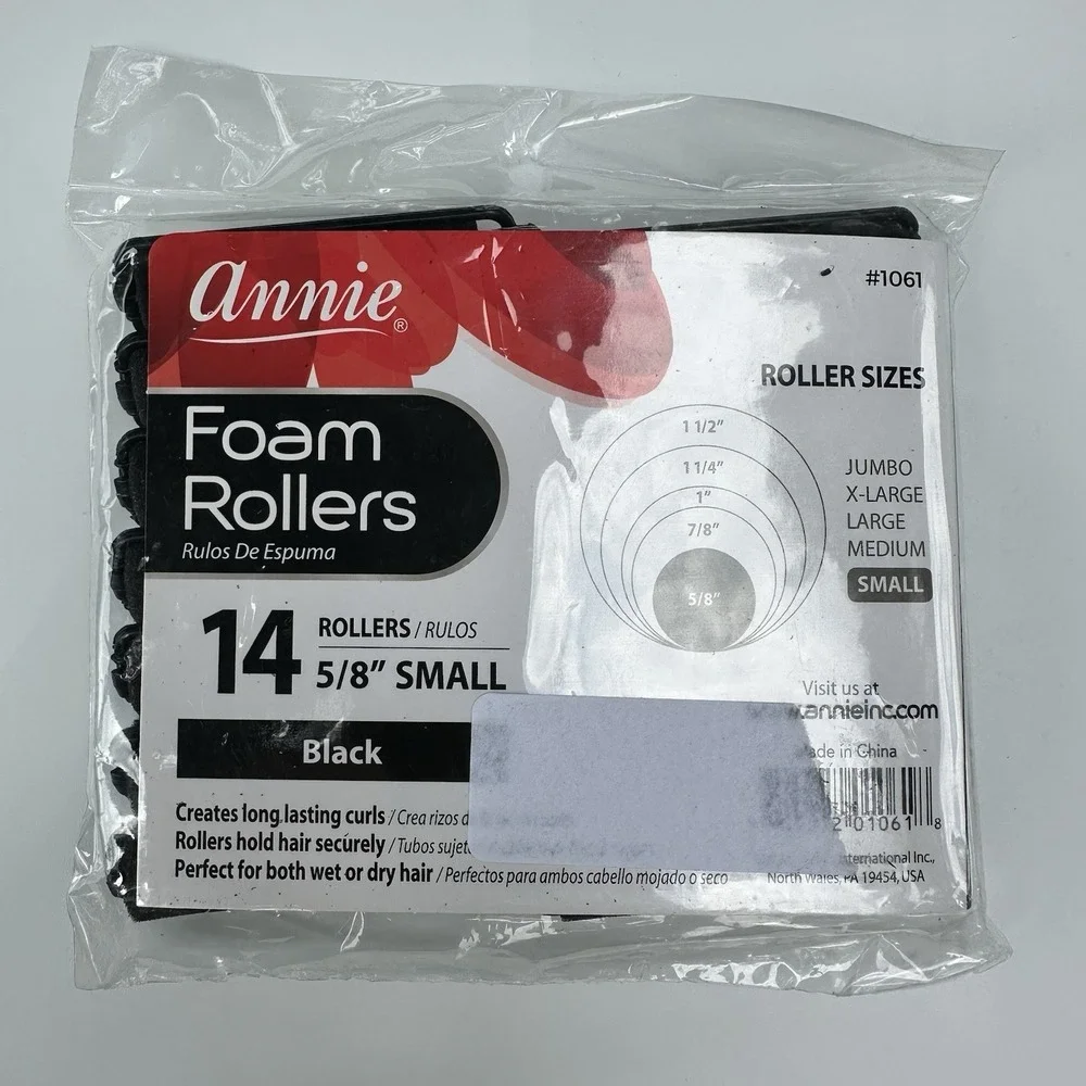 Small 5/8 Inch Foam Hair Rollers - Heatless Styling for Tight Curls, 14 Count